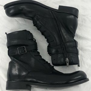 To Boot New York Black Leather Lace Up  NWT Made in Italy by Hand sz 7 NWT